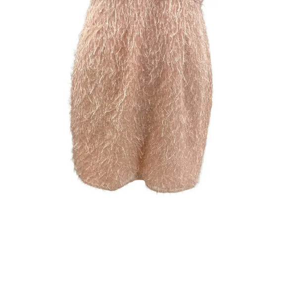 About Us Revolve Natalie Mini Dress Textured‎ Plunge Neck Pink Size Medium - Picture 6 of 15